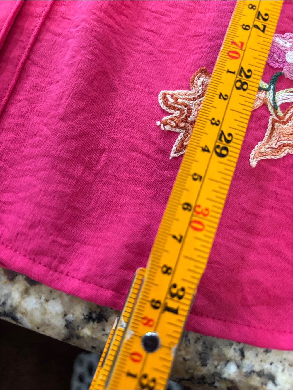 fig and flower Hot Pink Floral Embroidered Button-Front Top - Picture 4 of 6